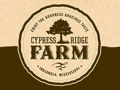 Rustic Farm Logo - Cypress Ridge Farm Logo | logos design | Farm logo, Logos, Logo design