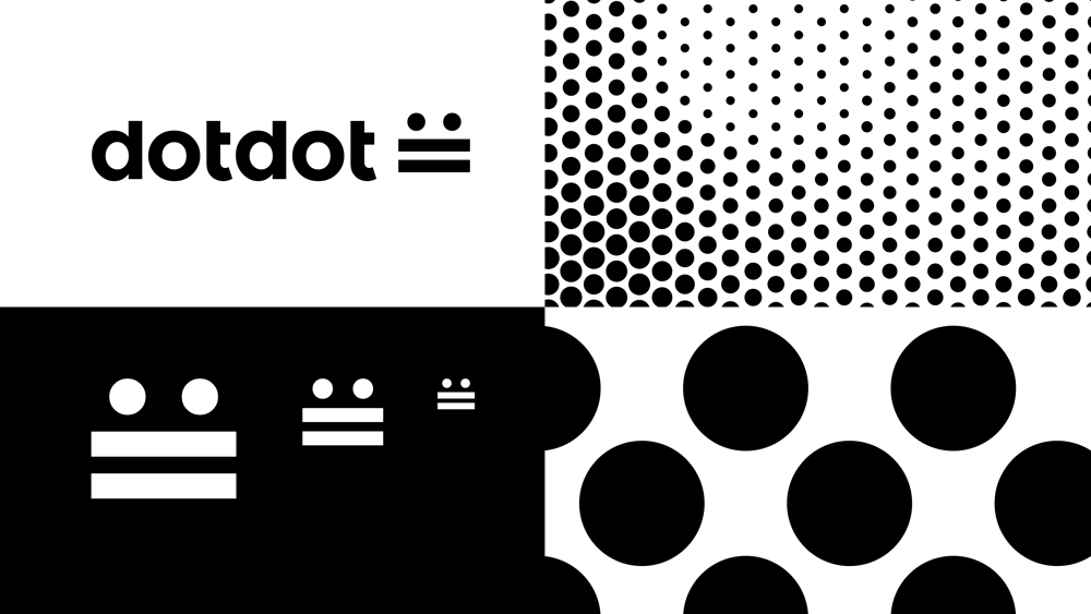 White with Black Dot Circle Logo - dotdot :|| - Identity Design - Logo, Logotype, Dots, Dot, Black ...