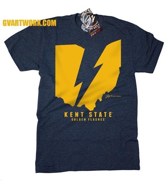 Lightning Bolt College Logo - Kent State Ohio Flash Lightning Bolt T shirt. Wishlist. Ohio, Kent