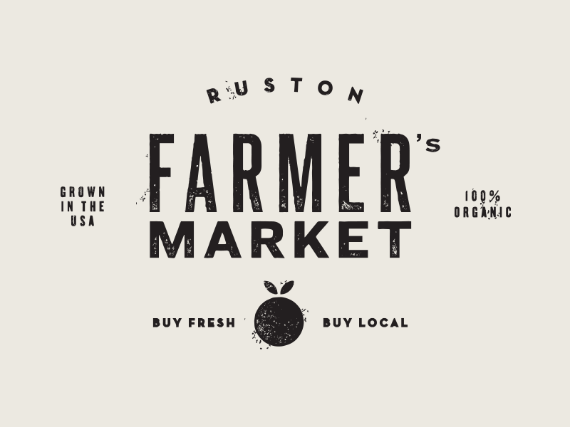 Rustic Farm Logo - ruston farmer's market / jake dugard. graphic design. Branding
