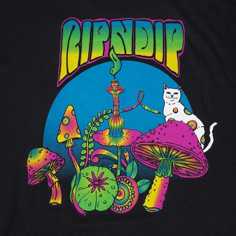 Ripndip Psychedelic Logo - Psychedelic Nermal Pocket Tee (Black) – RIPNDIP