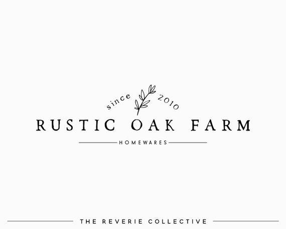 Rustic Farm Logo - Premade Logo Design Custom Logo Design Floral Logo Rustic | Etsy