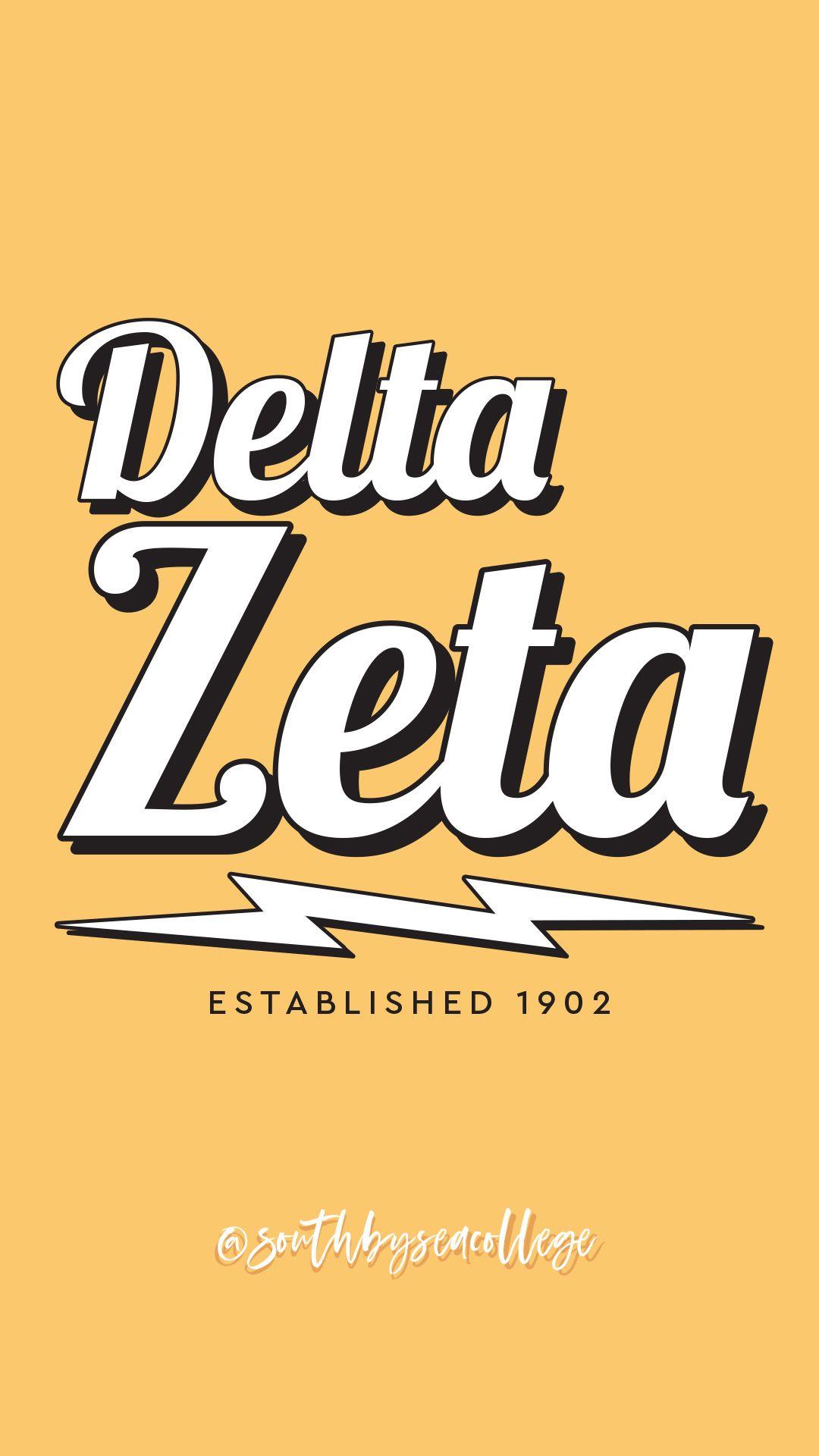 Lightning Bolt College Logo - SOUTH BY SEA. ✰ Delta Zeta. DZ. Lightning