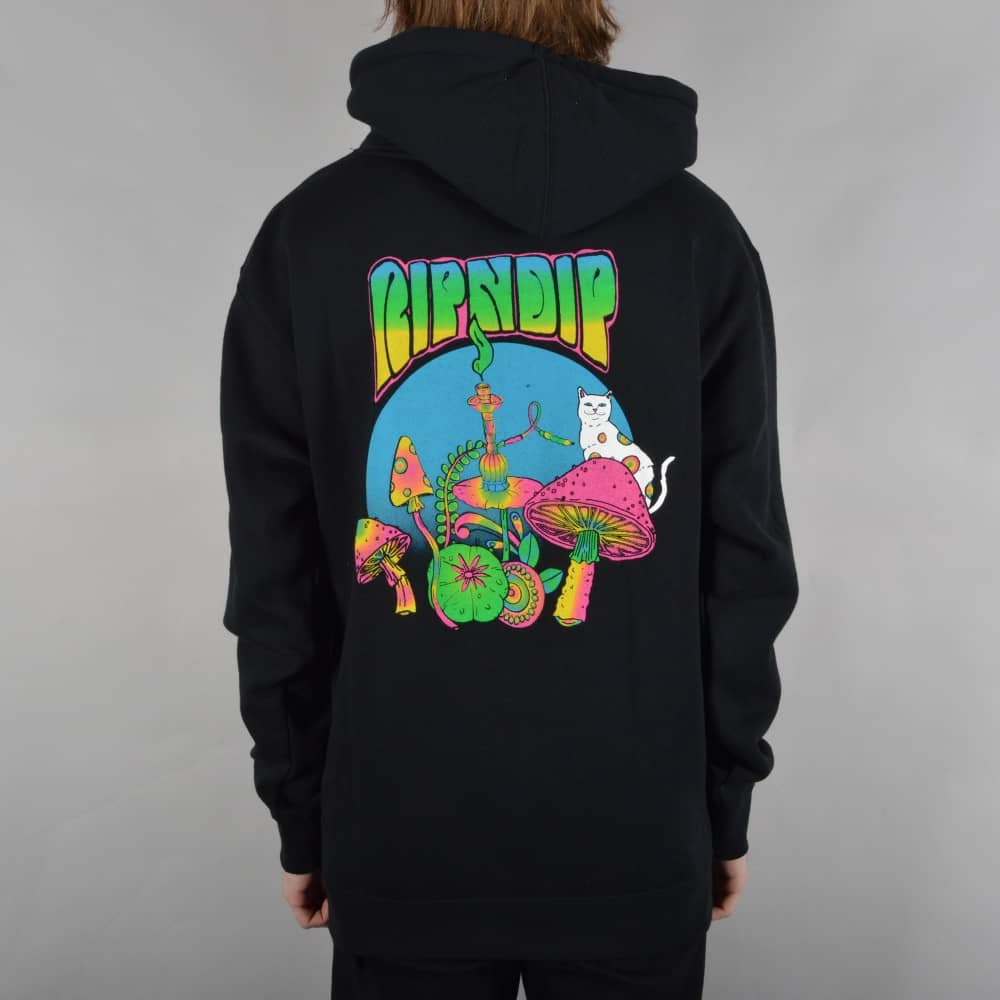 Ripndip Psychedelic Logo - Rip N Dip Psychedelic Pullover Hoodie - Black - SKATE CLOTHING from ...