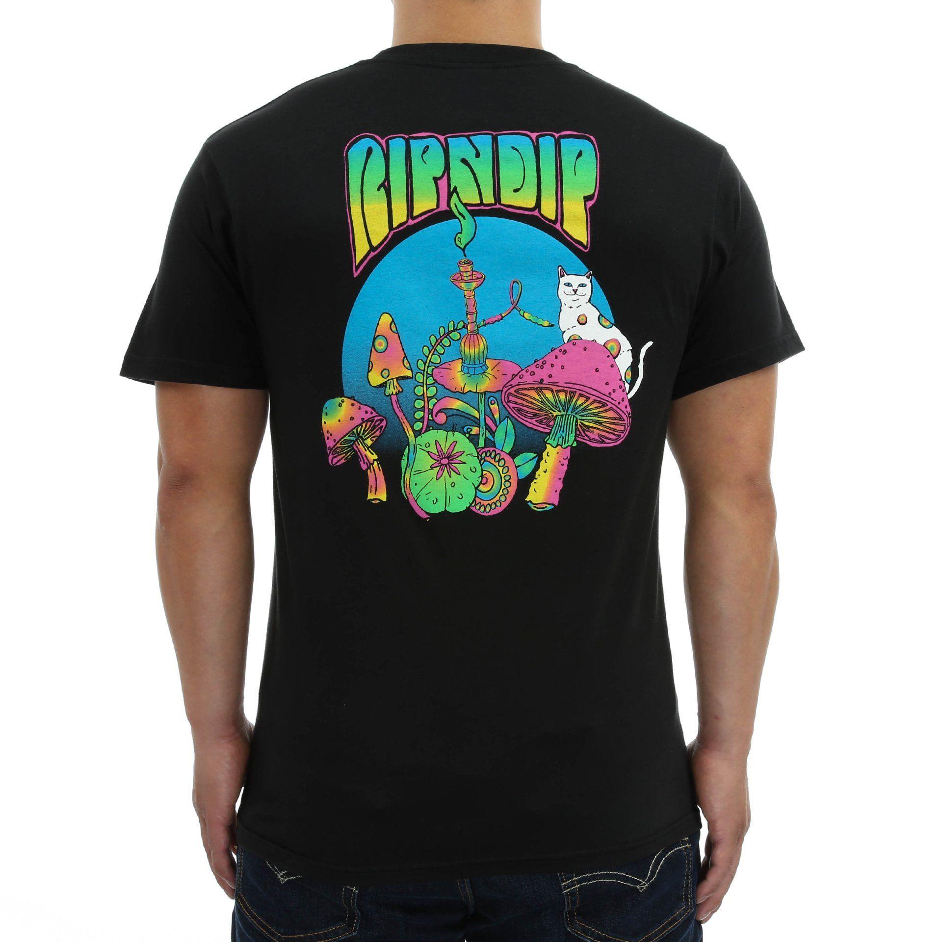 Ripndip Psychedelic Logo - Rip n Dip Psychedelic Nermal Pocket Tee - New Star