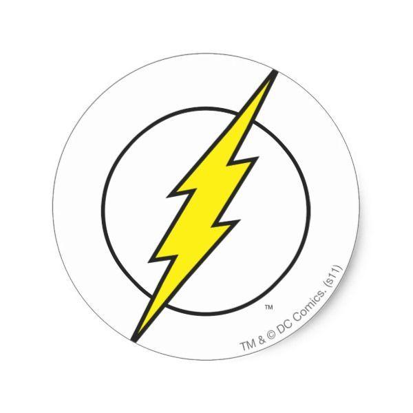 Lightning Bolt College Logo - The Flash | Lightning Bolt Classic Round Sticker | Back to School ...