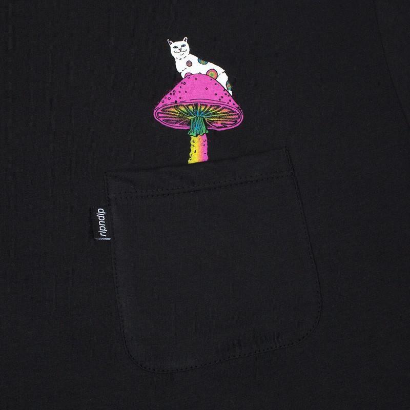 Ripndip Psychedelic Logo - Psychedelic Nermal Pocket Tee (Black) – RIPNDIP