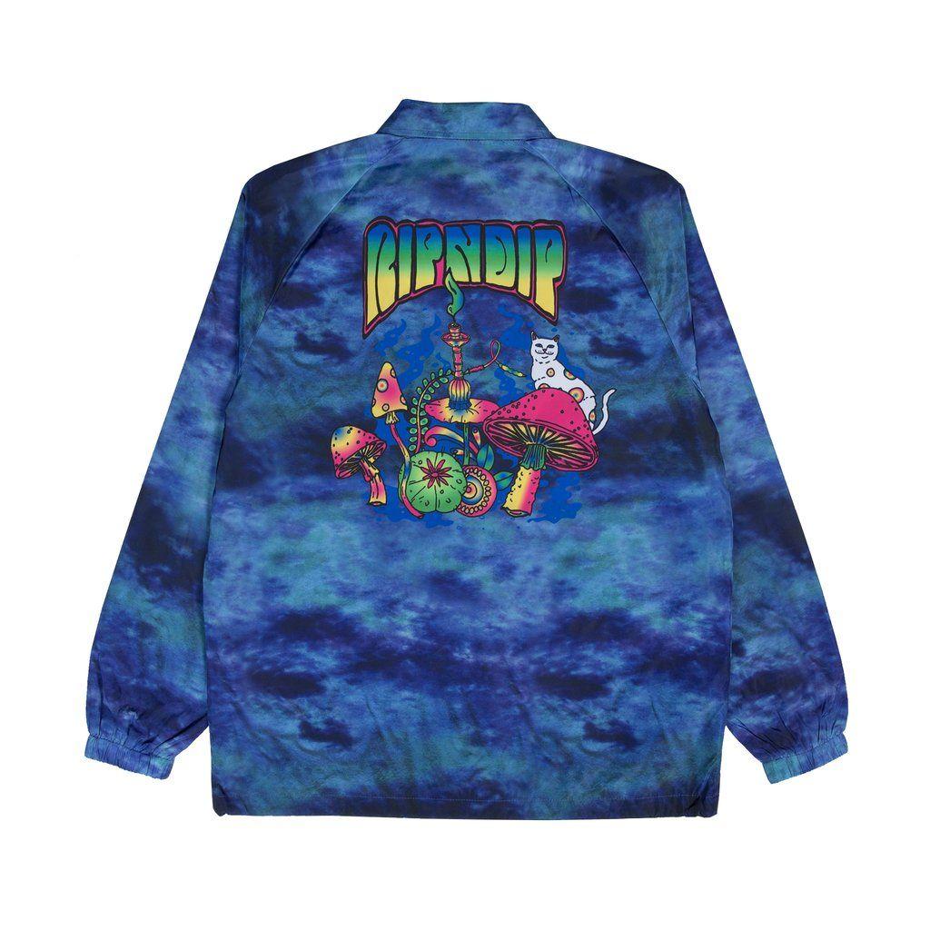 Ripndip Psychedelic Logo - Psychedelic Coaches Jacket (Blue) – RIPNDIP