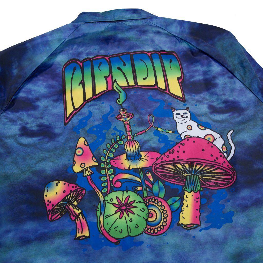 Ripndip Psychedelic Logo - Psychedelic Coaches Jacket (Blue) – RIPNDIP