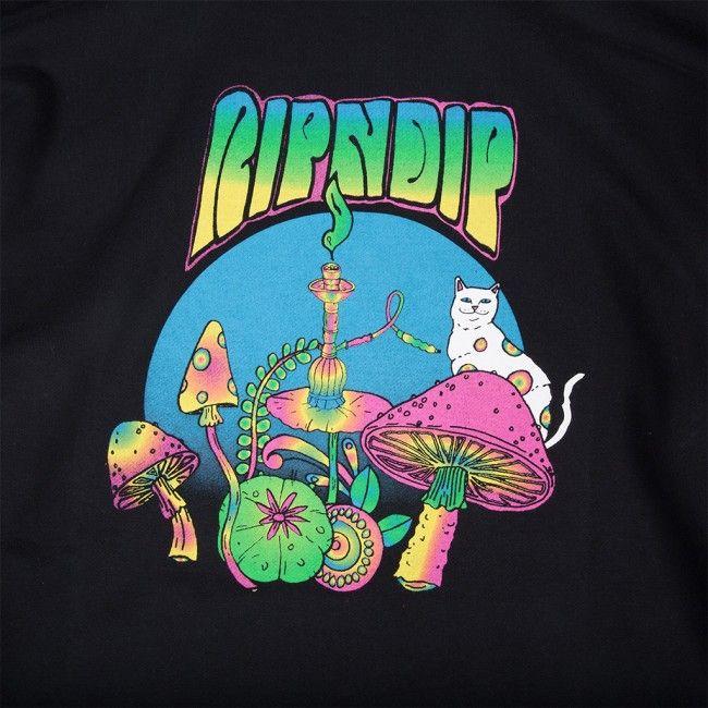 Ripndip Psychedelic Logo - Rip N Dip Psychedelic Pullover Hoodie - Black - Aylesbury Skateboards