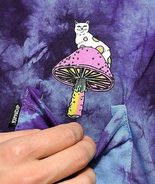 Ripndip Psychedelic Logo - RipNDip Psychedelic Purple Acid Wash Pocket T-Shirt | Zumiez ...