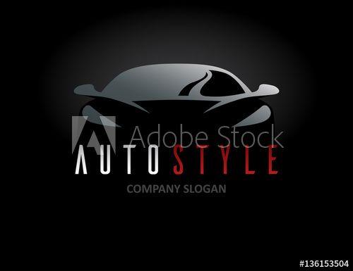 Abstract Car Logo - Auto style car logo design with abstract concept sports vehicle icon ...