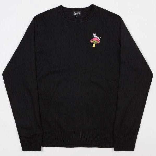 Ripndip Psychedelic Logo - Ripndip Psychedelic Crewneck Black buy and offers on Xtremeinn