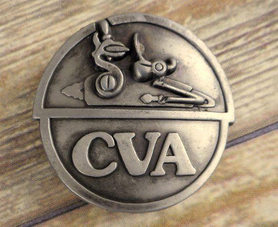 CVA Arms Logo - Connecticut Valley Arms Belt Buckle CVA 1978 Vintage