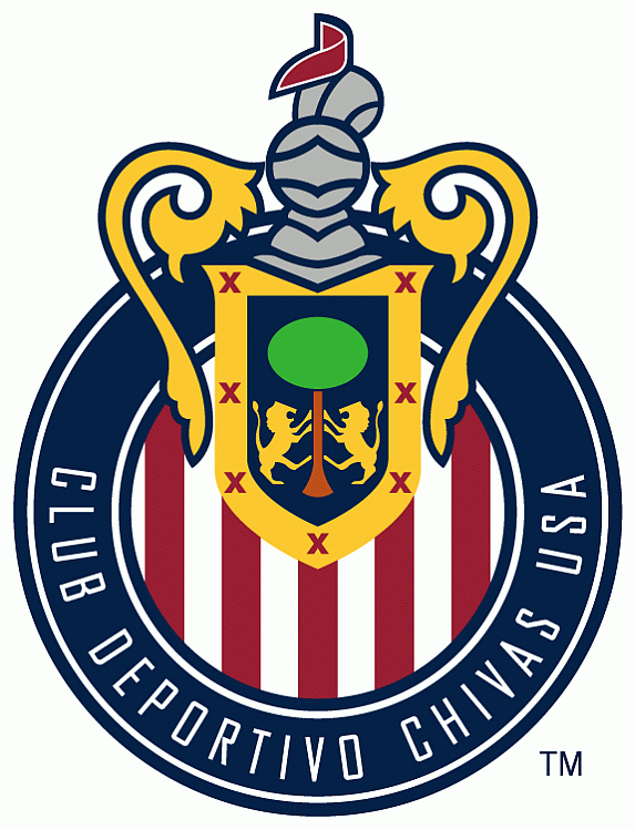 Red White Blue Soccer Logo - Club Deportivo Chivas USA Primary Logo (2006) - Adjusted to a darker ...