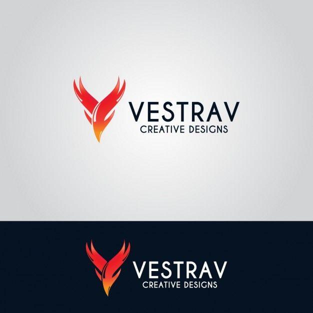V Company Logo - Creative letter v logo with flames Vector