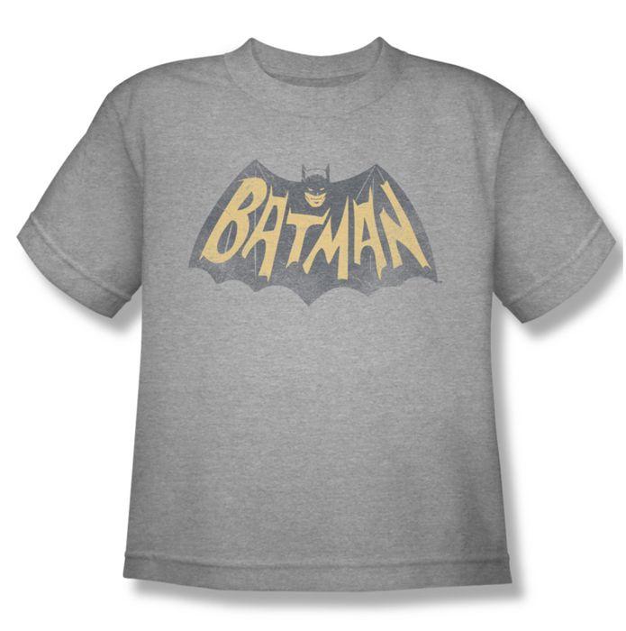 Batman 1966 Logo - Batman Classic 1966 TV youth teen t-shirt Show Logo heather
