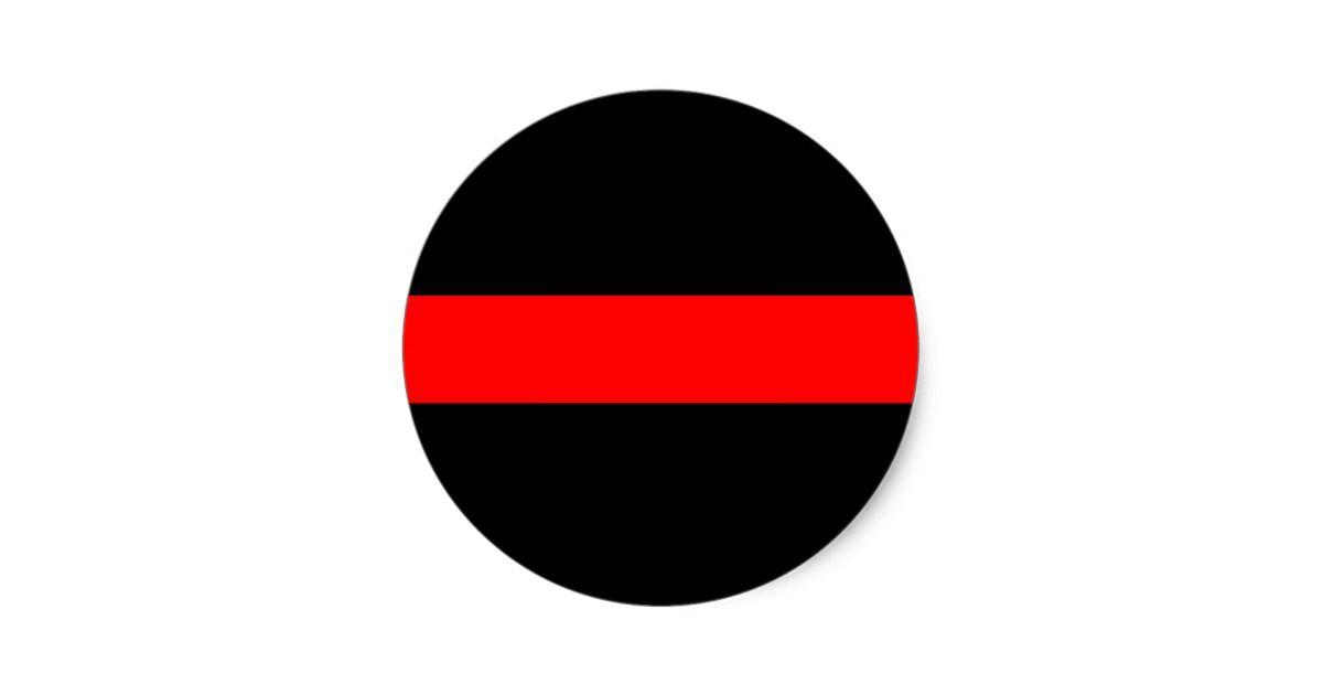 Round Red Line Logo - Firefighter Thin Red Line Classic Round Sticker | Zazzle.co.uk