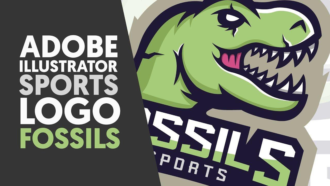 Green Sports Logo - Adobe Illustrator | Mascot / Sports Logo | FOSSILS | Shard - YouTube