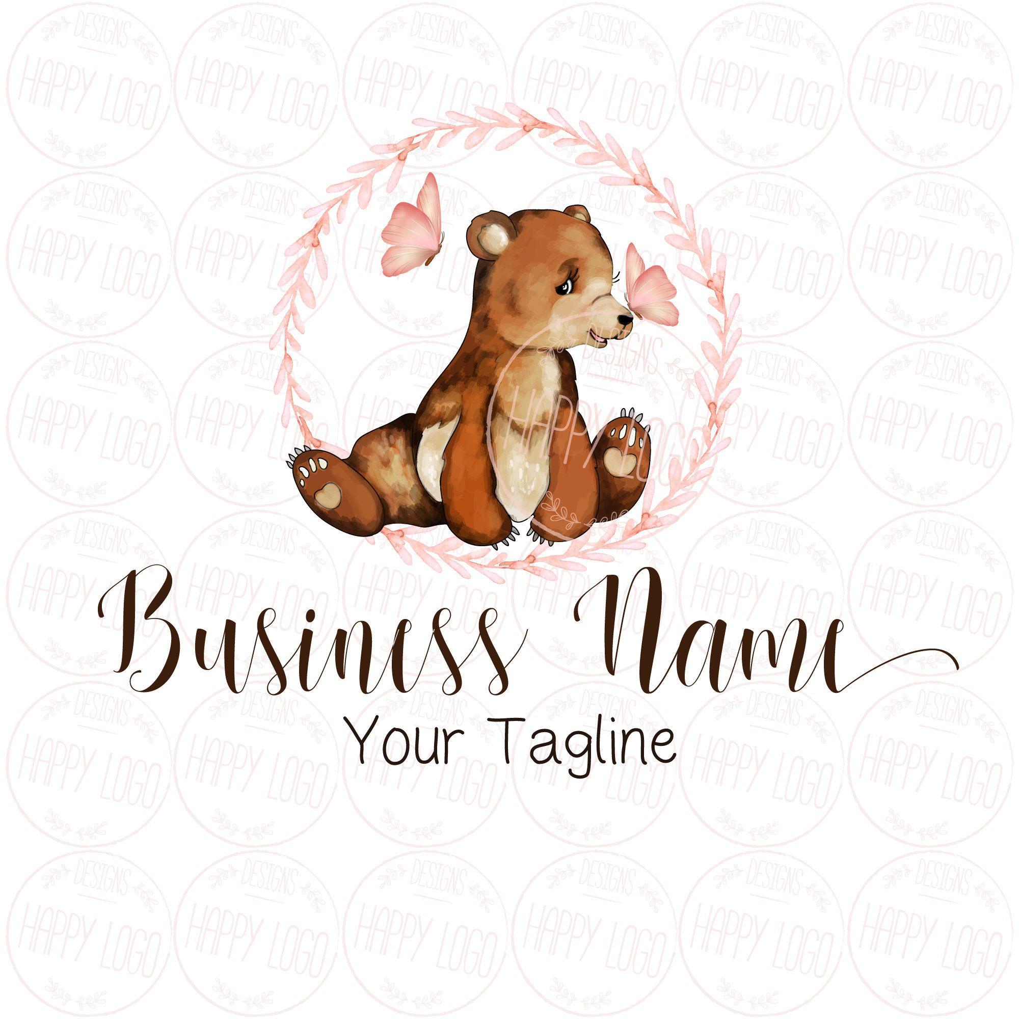 Cute Bear Logo - DIGITAL Custom Logo design little bear cub logo design cub | Etsy