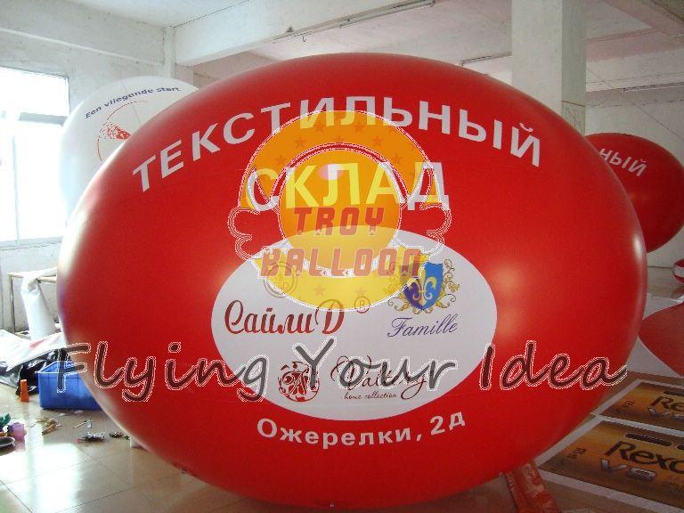 Big Red Oval Logo - Big Red Inflatable Advertising Oval Balloon with Full digital