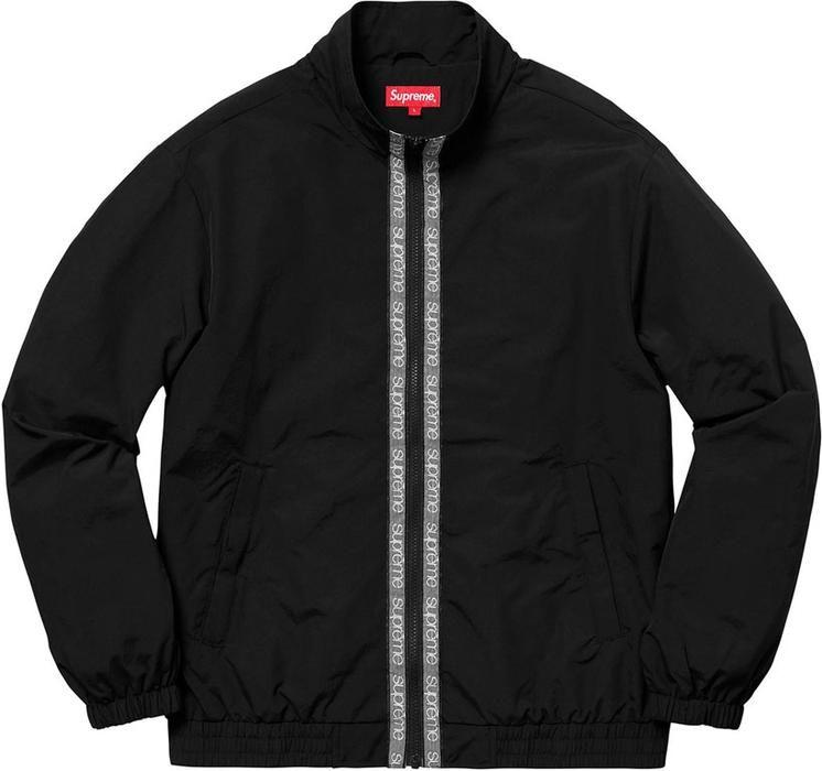 Supreme Classic Logo - Supreme Classic Logo Taping Track Jacket- Black — Streetwear Official