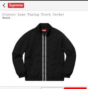 Supreme Classic Logo - Supreme Classic Logo Taping Track Jacket Black XL | eBay