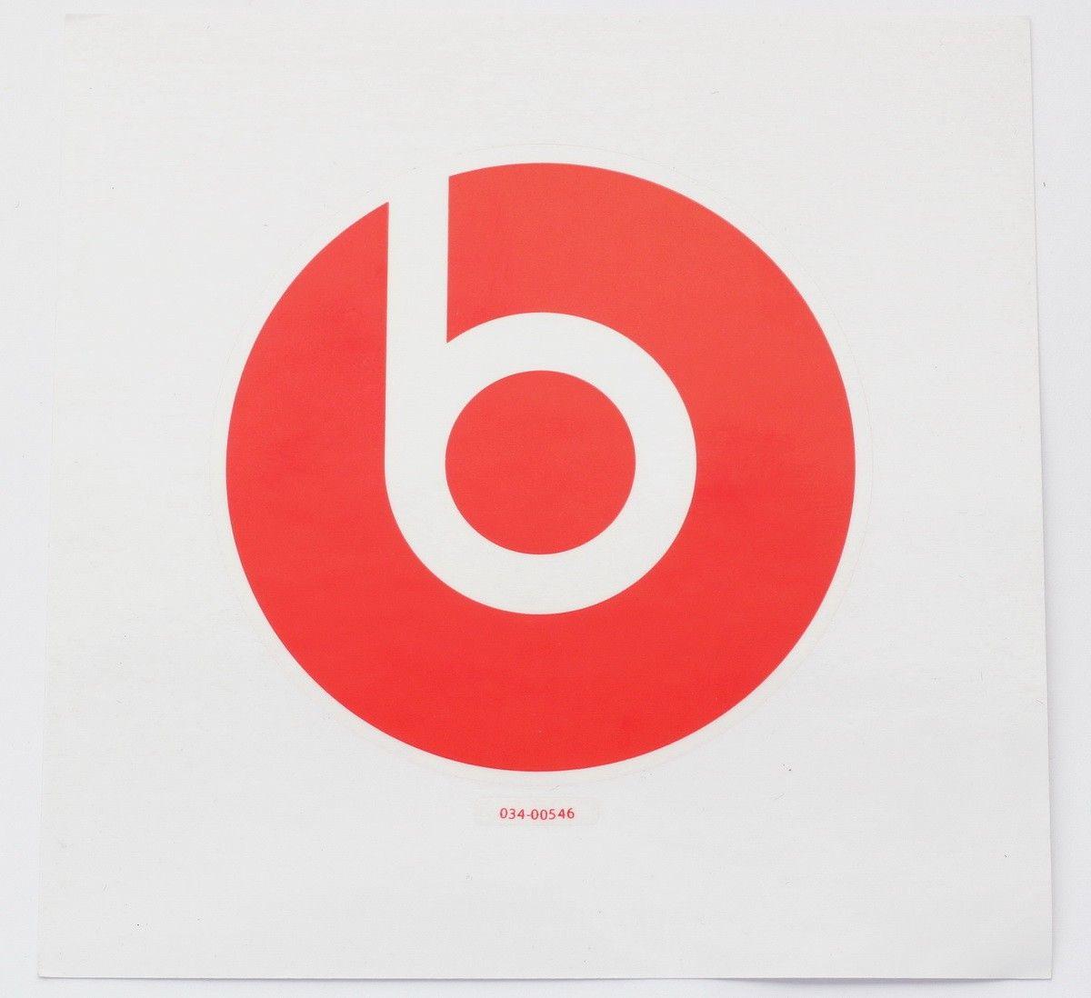 Red Dre Beats Logo - Beats by Dr Dre Original Headphones 3 Diameter RED Logo Sticker 034