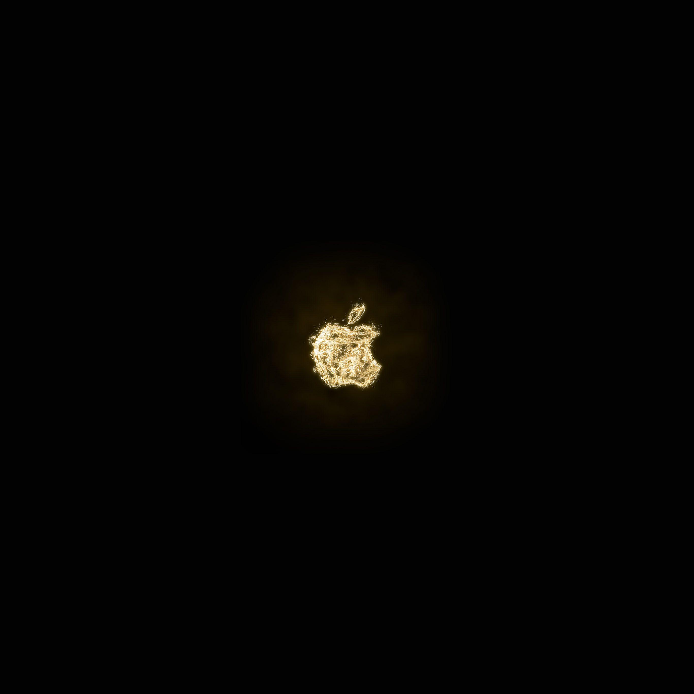 Gold Apple Logo - I Love Papers. apple logo dark water gold art illustration