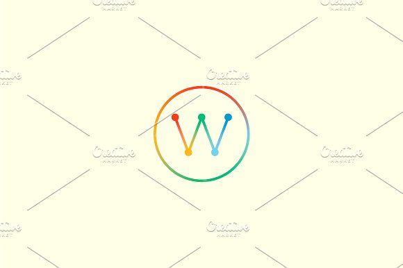 Colorful W Logo - Abstract colorful line letter W logo ~ Logo Templates ~ Creative Market