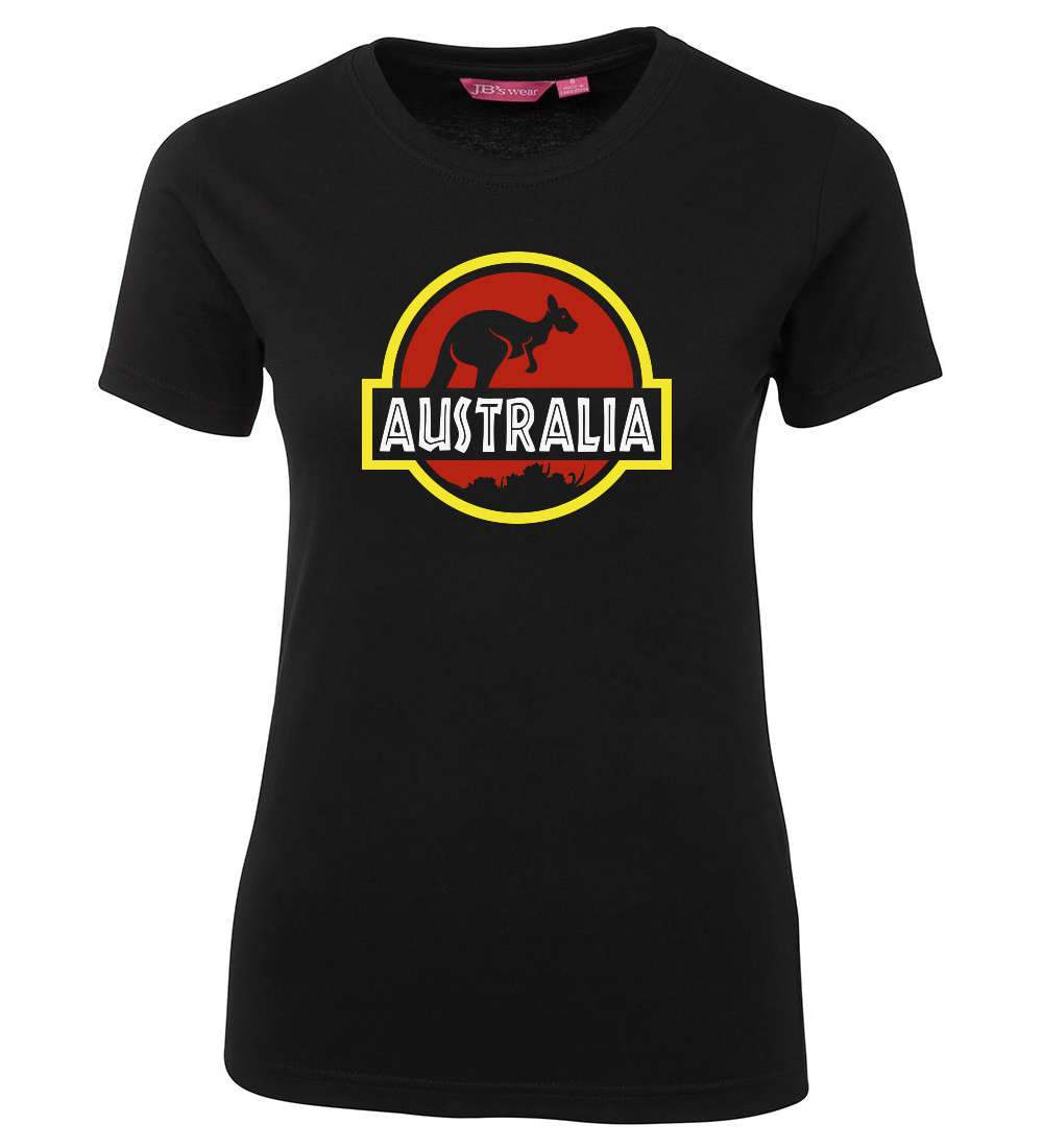 Funny Australian Logo - Roo Park Ladies Tee (Black) - Funny Aussie Animal T-Shirts ...