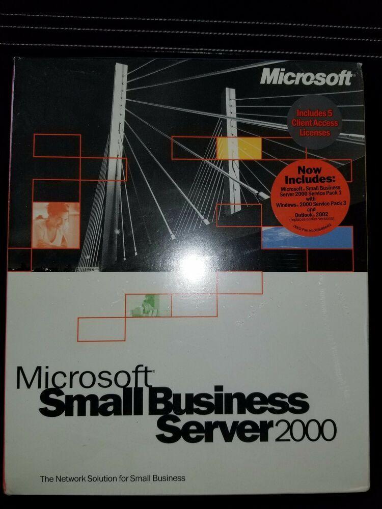 Small Business Server Logo - Microsoft Small Business Server 2000 with 5 CALs - NEW IN SEALED BOX ...