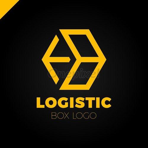 Colorful W Logo - Delivery Box with Arrow Logo. Colorful line style - 3865158 | Onepixel