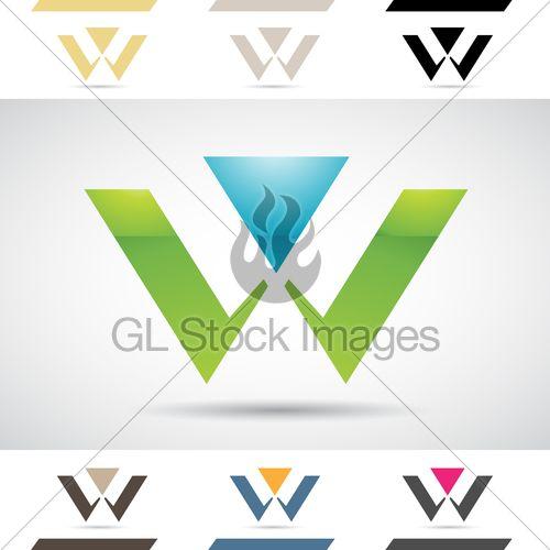 Colorful W Logo - W Logo Shape 9 · GL Stock Images