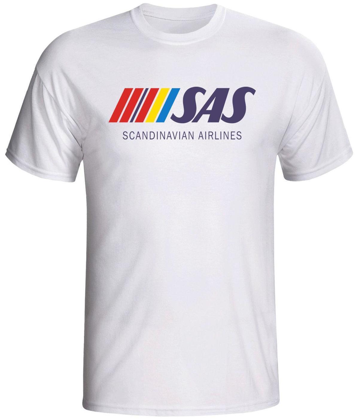 Funny Australian Logo - SAS Scandinavian Australian Airlines Shirt Vintage Logo T Shirts
