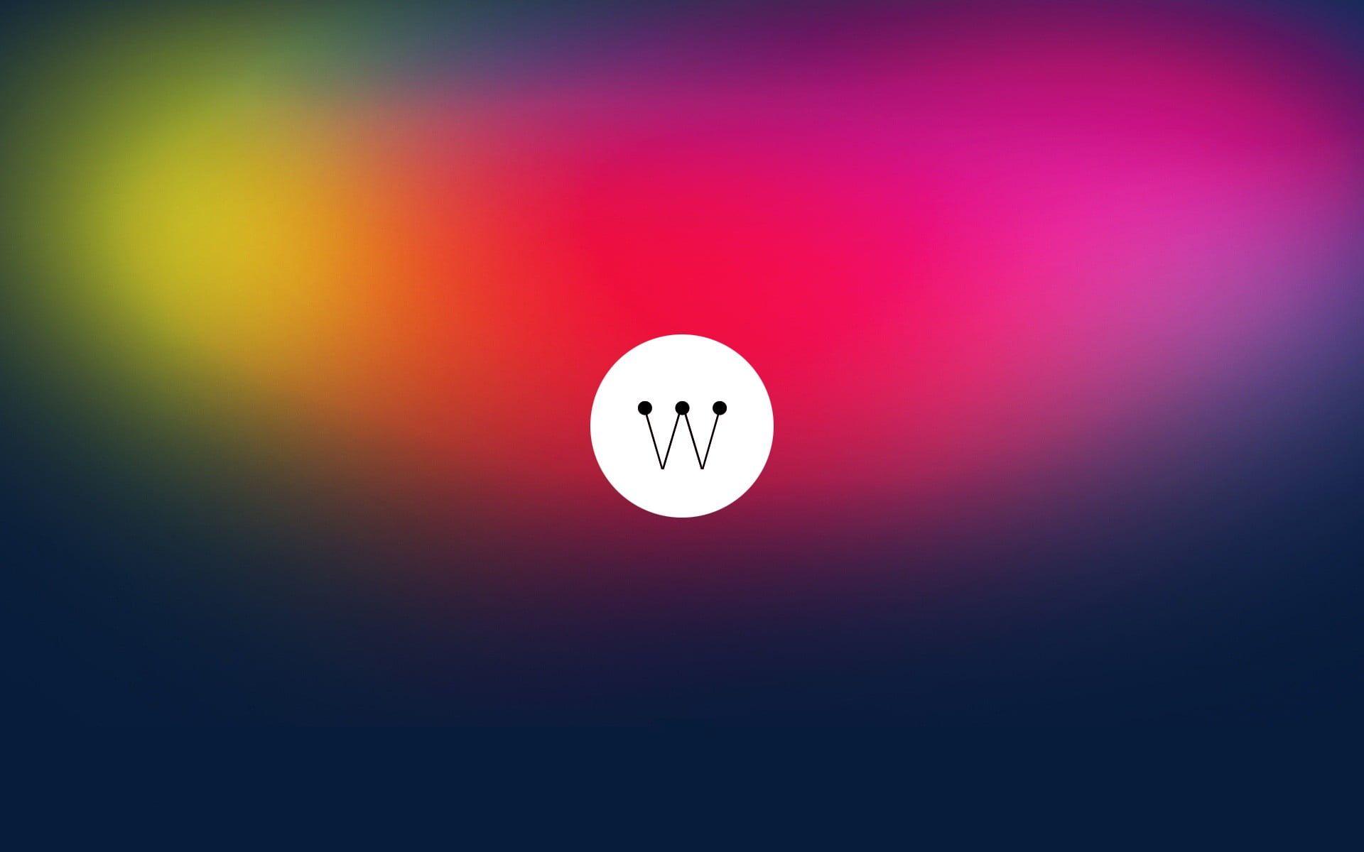 Colorful W Logo - W logo, contrast, brilliancereview, colorful, minimalism HD ...