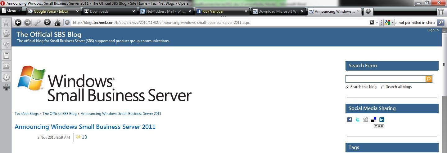 Small Business Server Logo - Install and configure Windows Small Business Server 2011 Standard ...