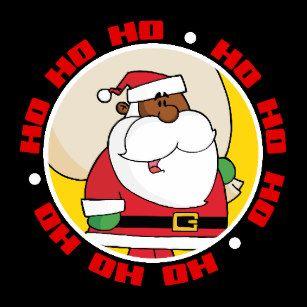 Black Santa Logo - Black Santa Claus Badges & Pins | Zazzle UK