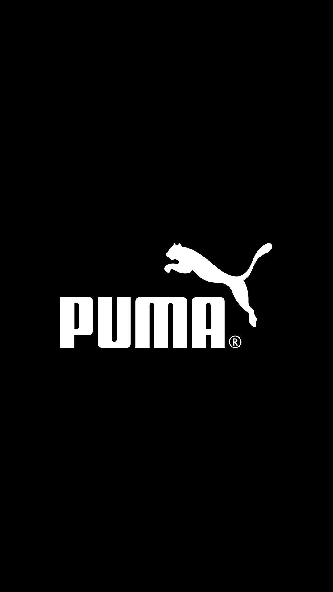 White Puma Logo - PUMA. Logos, Black wallpaper