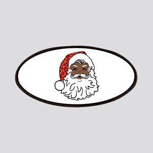 Black Santa Logo - Black Santa Claus Patches - CafePress