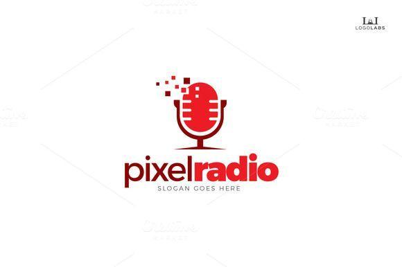 Radio Logo - Pixel Radio Logo by LogoLabs on creativework247. Creative Designs