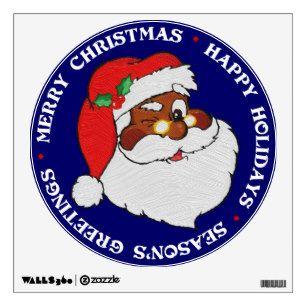 Black Santa Logo - Black Santa Wall Decals & Stickers | Zazzle