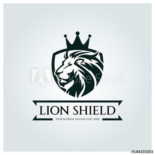 Lion Shield Logo - Lion shield logo design template. Element for the brand identity