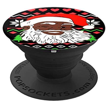 Black Santa Logo - Winking Black Santa Claus Yo Yo Yo Merry Christmas Xmas