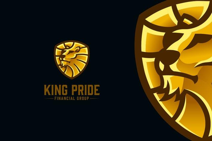 Lion Shield Logo - King Pride - Golden Lion Shield Logo by Suhandi on Envato Elements