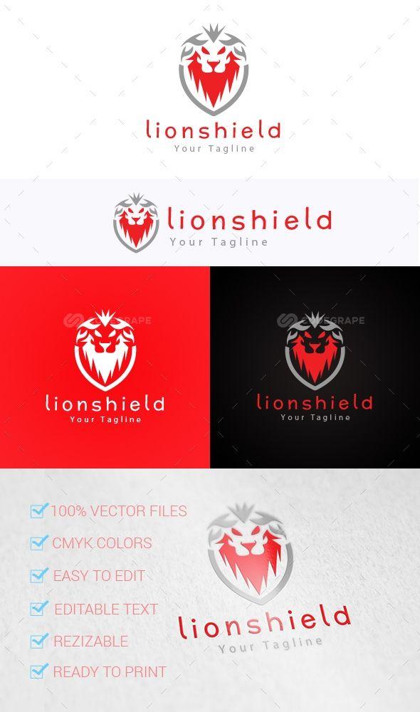 Lion Shield Logo - Lion Shield Logo Template - Print | CodeGrape
