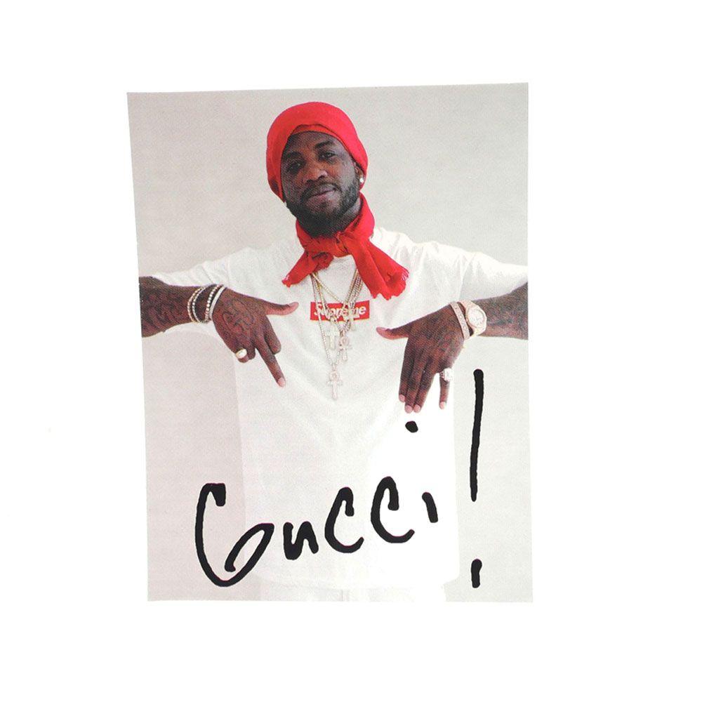 Gucci X Supreme Logo - SUPREME : Gucci Mane Sticker | Millioncart