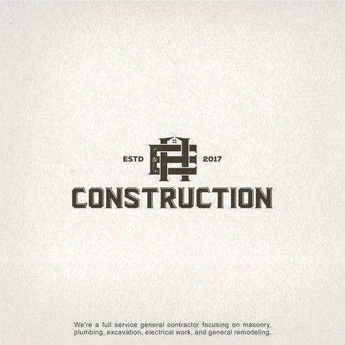 Vintage Construction Logo - I'm looking for a great vintage, stately construction logo for E & H