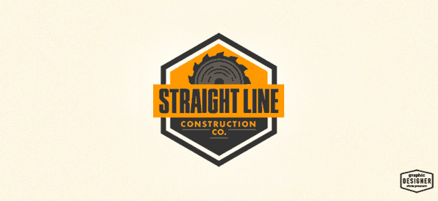Vintage Construction Logo - Straight Line Construction Company • Construction Logo • Graphic