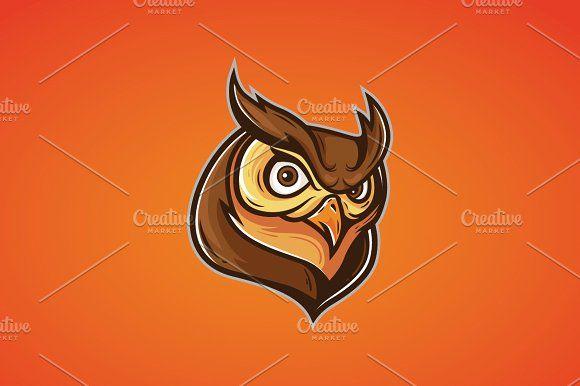 Owls Cartoon Logo - Owl Mascot Logo ~ Logo Templates ~ Creative Market